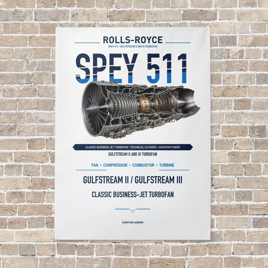 SPEY 511 vertical canvas print - no frame - white background