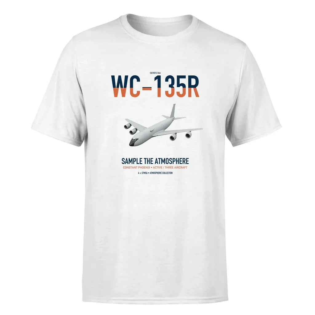 WC-135R Constant Phoenix design on white double-side t-shirt, single-side print