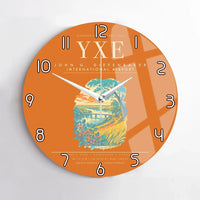 Thumbnail for Saskatoon John G. Diefenbaker International Airport YXE Wall-Clock No-Frame - Orange