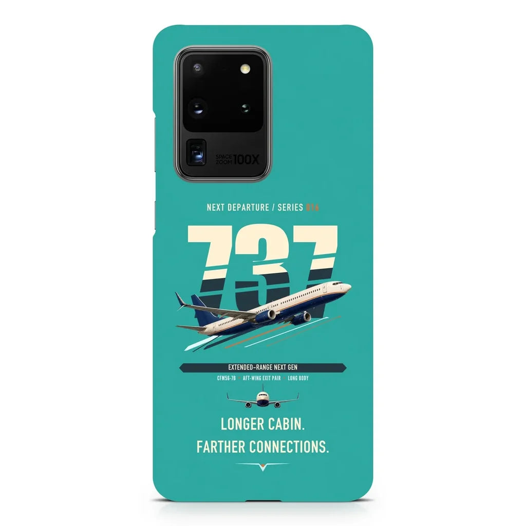 Boeing 737-900ER design on samsung case - turquoise