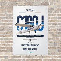 Thumbnail for Cessna 180J Skywagon vertical canvas print - no frame - white background