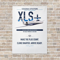 Thumbnail for Cessna Citation XLSPlus vertical canvas print - no frame - white background