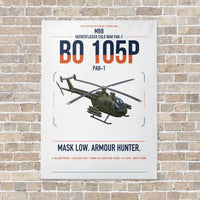 Thumbnail for MBB BO 105P PAH-1 vertical canvas print - no frame - white background