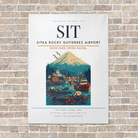 Thumbnail for Sitka Rocky Gutierrez Airport SIT vertical canvas print - no frame - white background