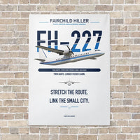 Thumbnail for Fairchild Hiller FH-227B vertical canvas print - no frame - white background