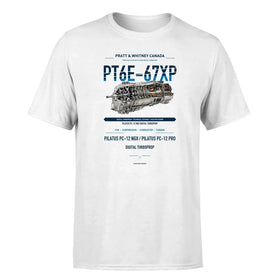 Single-Side Printing — Pratt & Whitney Canada PT6E-67XP Engine Double-Side T-Shirt