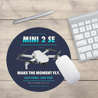 Thumbnail for DJI Mini 2 SE design on navy blue round mouse pad