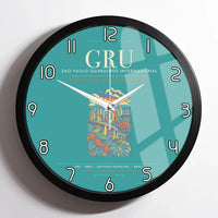 Thumbnail for Sao Paulo Guarulhos International Airport GRU Wall-Clock Framed - Turquoise