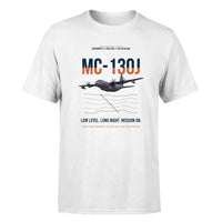 Thumbnail for MC-130J COMMANDO II design on white double-side t-shirt, single-side print