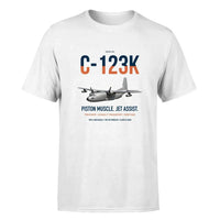 Thumbnail for C-123K Provider design on white double-side t-shirt, single-side print