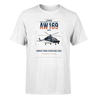 Thumbnail for Leonardo AW169 design on white t-shirt, single-side print