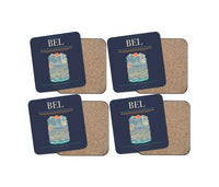 Thumbnail for Belem Val de Cans - Julio Cezar Ribeiro International Airport BEL Coaster 4-Pieces-Set - Navy Blue