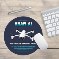Thumbnail for Parrot ANAFI Ai design on navy blue round mouse pad