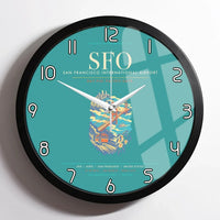 Thumbnail for San Francisco International Airport SFO Wall-Clock Framed - Turquoise