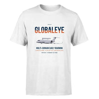 Thumbnail for Saab GlobalEye design on white double-side t-shirt, single-side print