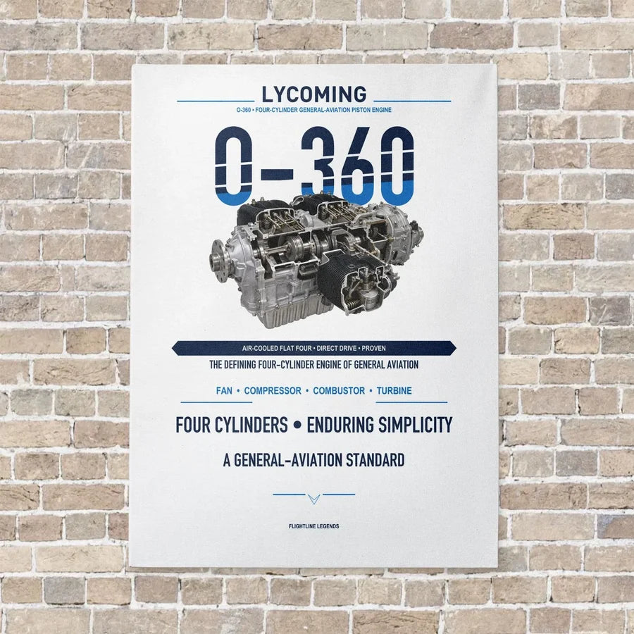 O-360 vertical canvas print - no frame - white background