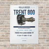 Thumbnail for TRENT 800 vertical canvas print - no frame - white background