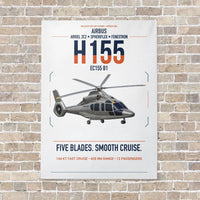 Thumbnail for Airbus H155 EC155 B1 vertical canvas print - no frame - white background