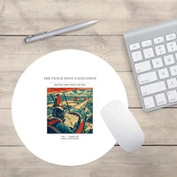 Thumbnail for VINTAGE G4390 - The Fence Post Navigation - Designed Mouse Pads design on white round