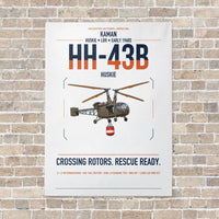 Thumbnail for Kaman HH-43B Huskie vertical canvas print - no frame - white background