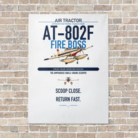 Thumbnail for Air Tractor AT-802F Fire Boss vertical canvas print - no frame - white background