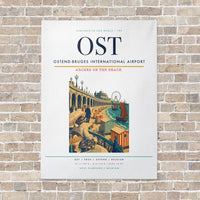 Thumbnail for Ostend-Bruges International Airport OST vertical canvas print - no frame - white background