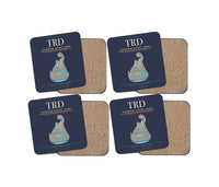 Thumbnail for Trondheim Airport Vrnes TRD Coaster 4-Pieces-Set - Navy Blue