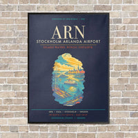 Thumbnail for Stockholm Arlanda Airport ARN - Canvas Framed - Navy Blue