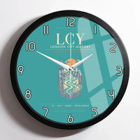 Thumbnail for London City Airport LCY Wall-Clock Framed - Turquoise