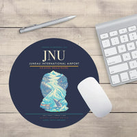 Thumbnail for Juneau International Airport (JNU) design on navy blue round mouse pad