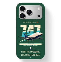 Thumbnail for Boeing 747-400 Dreamlifter design on dark green magsafe iphone case