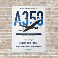 Thumbnail for Airbus A350-1000 vertical canvas print - no frame - white background