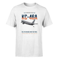 Thumbnail for KC-46A PEGASUS design on white double-side t-shirt, single-side print