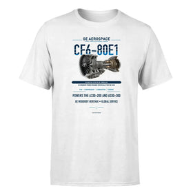 Single-Side Printing — GE Aerospace CF6-80E1 Engine Double-Side T-Shirt