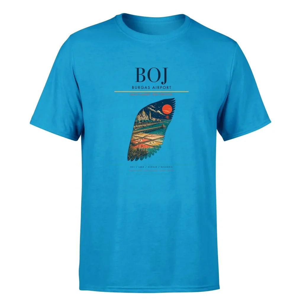 Burgas Airport (BOJ) Premium T-Shirt Turquoise