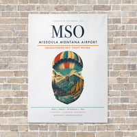 Thumbnail for Missoula Montana Airport MSO vertical canvas print - no frame - white background