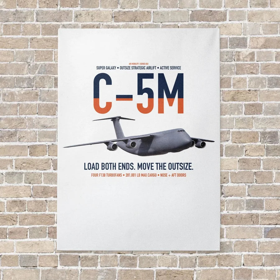 C-5M Super Galaxy vertical canvas print - no frame - white background
