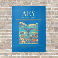 Thumbnail for Akureyri Airport AEY - Canvas No Frame - Turquoise