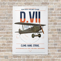 Thumbnail for Fokker D.VII vertical canvas print - no frame - white background