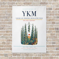 Thumbnail for Yakima Air Terminal (McAllister Field) YKM vertical canvas print - no frame - white background
