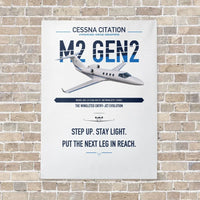Thumbnail for Cessna Citation M2 Gen2 vertical canvas print - no frame - white background