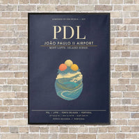Thumbnail for Joao Paulo II Airport PDL - Canvas Framed - Navy Blue
