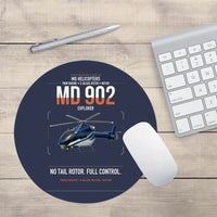 Thumbnail for MD Helicopters MD 902 Explorer design on navy blue round mouse pad