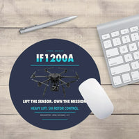 Thumbnail for Inspired Flight IF1200A design on navy blue round mouse pad