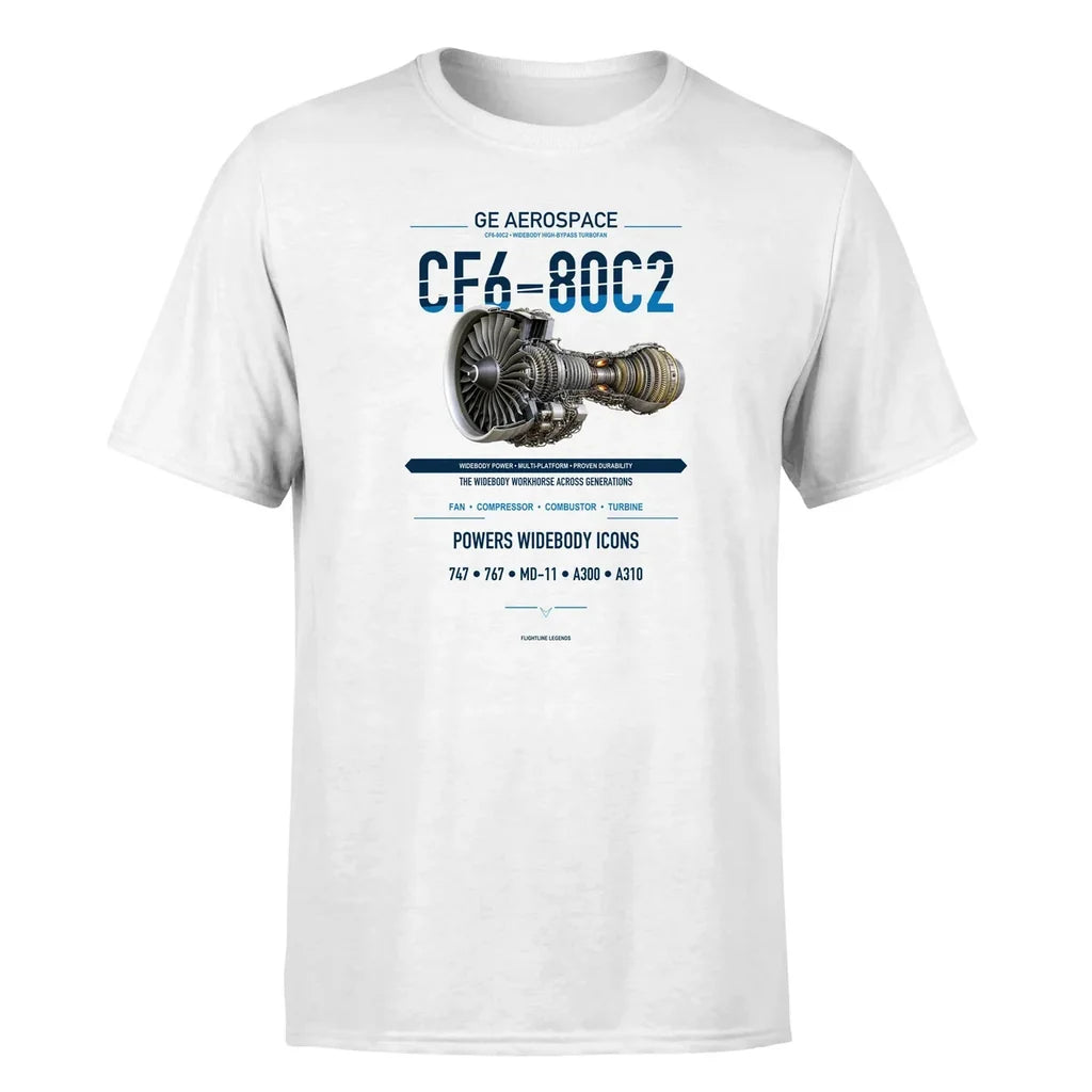 CF6-80C2 design on white single side