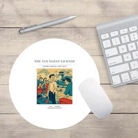 Thumbnail for VINTAGE G4298 - The Youngest License - Designed Mouse Pads design on white round