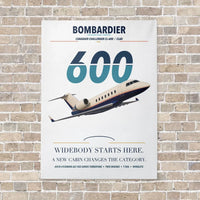 Thumbnail for Bombardier Challenger 600 vertical canvas print - no frame - white background
