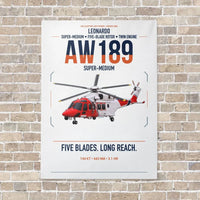Thumbnail for Leonardo AW189 vertical canvas print - no frame - white background