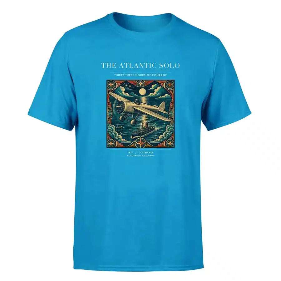 VINTAGE G4018 - The Atlantic Solo - Premium T-Shirt design on turquoise premium t shirt