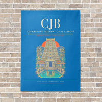 Thumbnail for Coimbatore International Airport CJB - Canvas No Frame - Turquoise